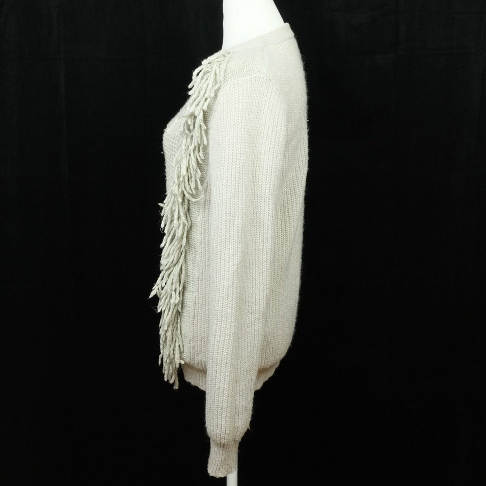 Banana republic fringe wool mohair blend crew neck pull over sweater. Size S - Picture 5 of 8